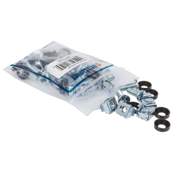 Intellinet M6 Cage Nut Set (20 pcs) with Screws and Washers, for 19"…