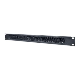 Intellinet 19" 1U Cable Pass-Through Panel with Brush, Black