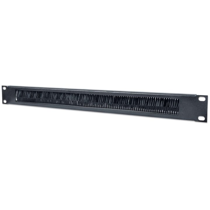 Intellinet 19" 1U Cable Pass-Through Panel with Brush, Black