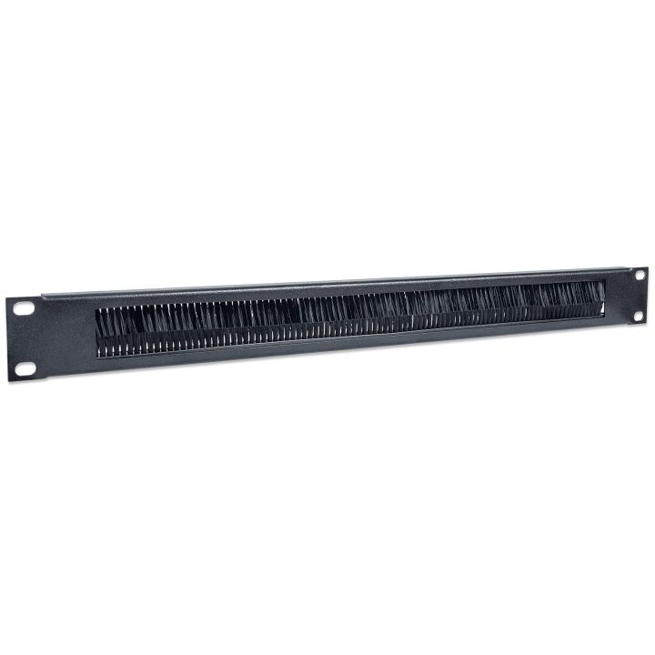 Intellinet 19" 1U Cable Pass-Through Panel with Brush, Black