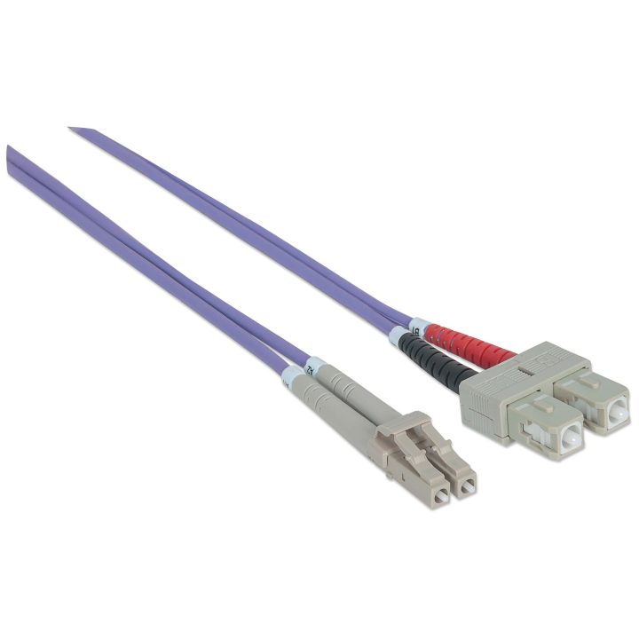 Intellinet 750929 Cabo de fibra óptica e InfiniBand 2 m LC SC Violeta