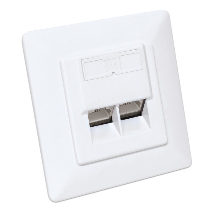 Intellinet 771917 Power Outlet 2 x RJ-45 White