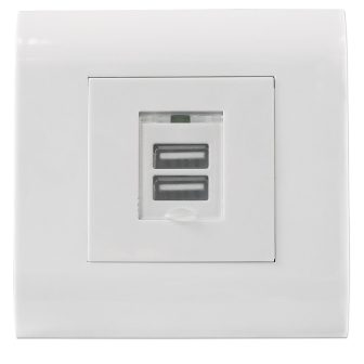 Intellinet 772211 toma de corriente USB A Blanco