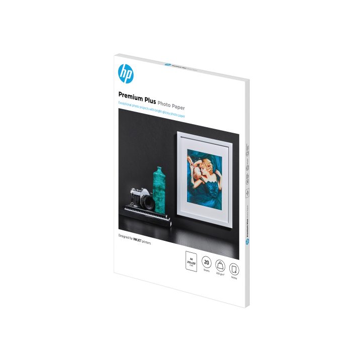 HP Premium Plus Glossy Photo Paper - 20 Sheets/A4/210 x 297 mm
