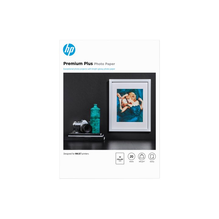 HP Premium Plus Glossy Photo Paper - 20 Sheets/A4/210 x 297 mm
