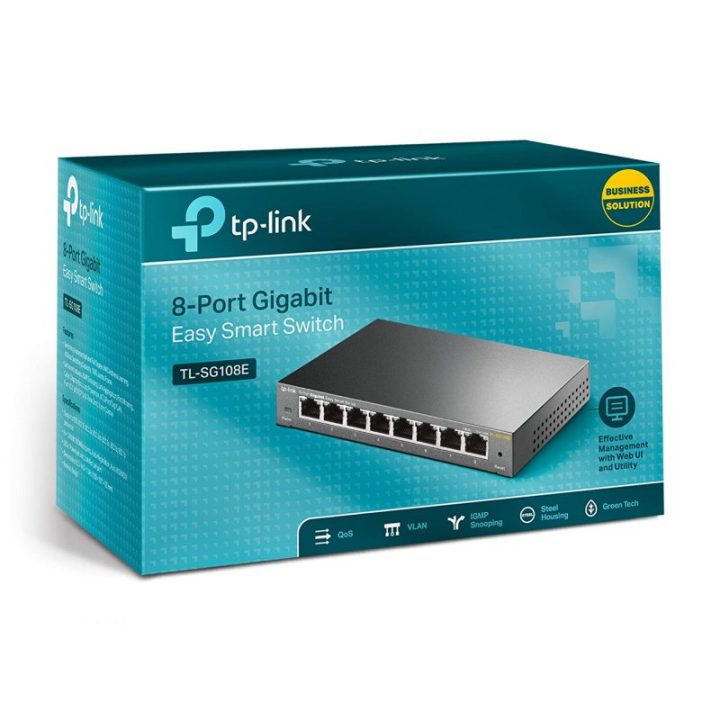 TP-Link TL-SG108E switch Gerido L2 Gigabit Ethernet (10/100/1000)…