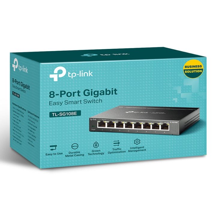 TP-Link TL-SG108E switch Gerido L2 Gigabit Ethernet (10/100/1000)…