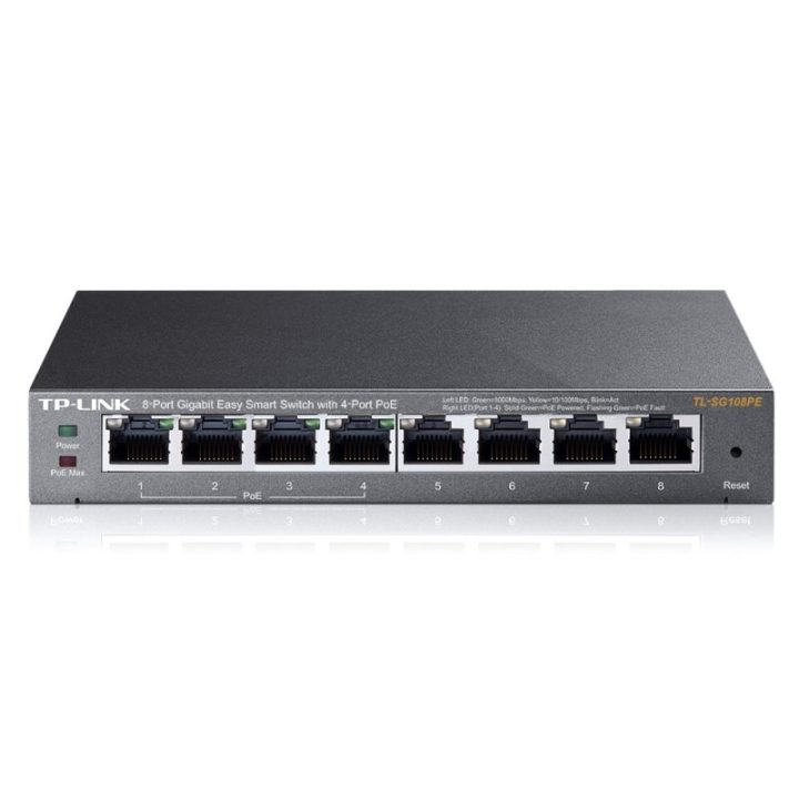 TP-Link TL-SG108PE Managed L2 Gigabit Ethernet (10/100/1000) Power…