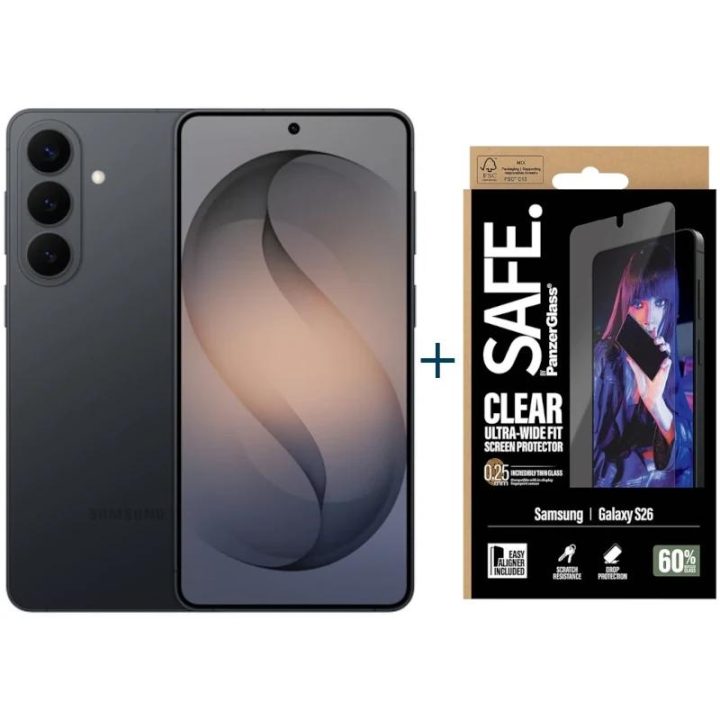 Samsung Galaxy S26 256GB 5G Black + SAFE Screen Protector…
