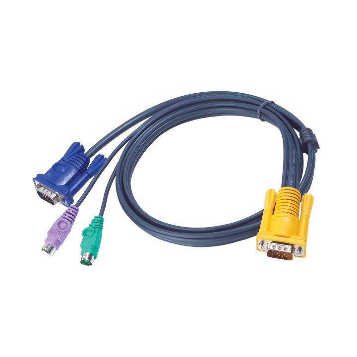 ATEN 4ft PS/2 cable para video, teclado y ratón (kvm) Negro 1,2 m