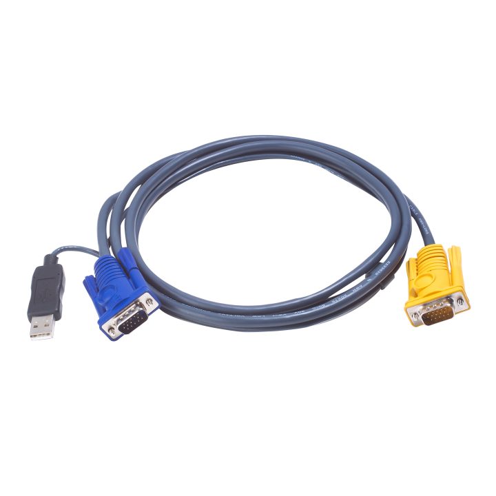 ATEN Cabo KVM USB com SPHD 3 em 1 e conversor PS/2 para USB integrado…