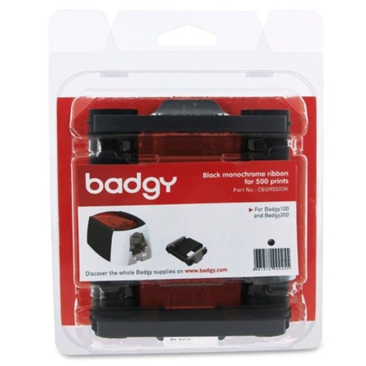 Consumível monocromático preto para 500 impressões Badgy CBGR0500K