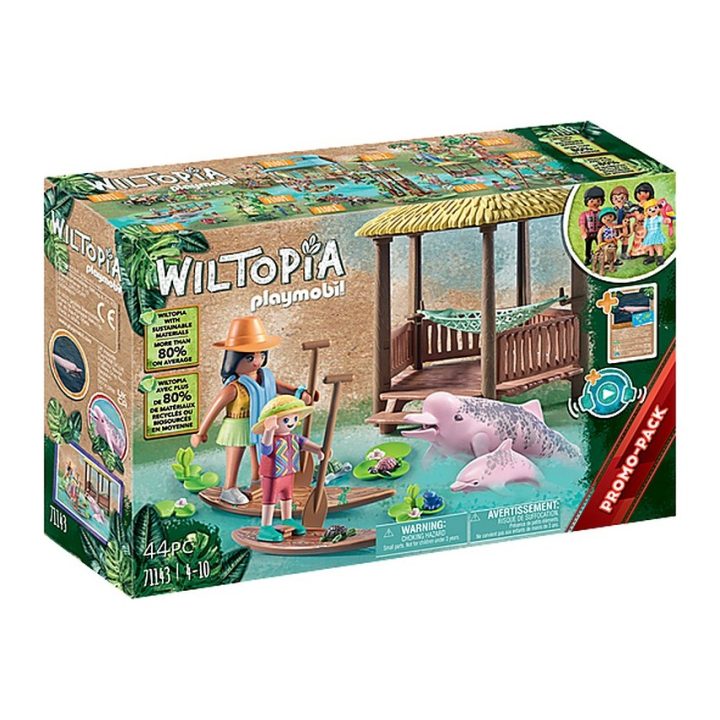 Playmobil wiltopia-tour de remo con los delfines de río (71143)