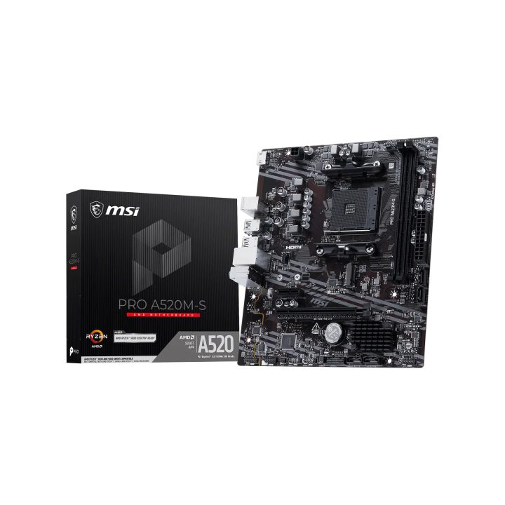 MSI Motherboard PRO A520M-S mATX AM4 (911-7C96-071)
