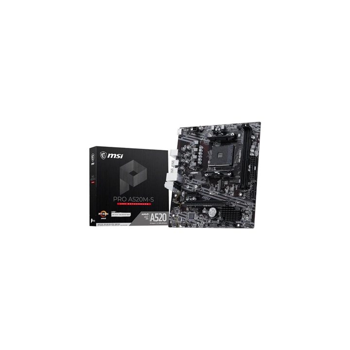 MSI Motherboard PRO A520M-S mATX AM4 (911-7C96-071)