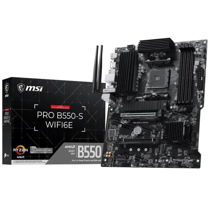 MSI Pro B550-S WIFI6E DDR4 AM4 Motherboard (911-7C56-097)