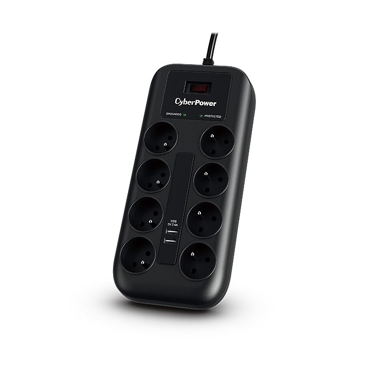 CyberPower Tracer III P0820SUF0-FR limitador de sobretensão Preto 8…