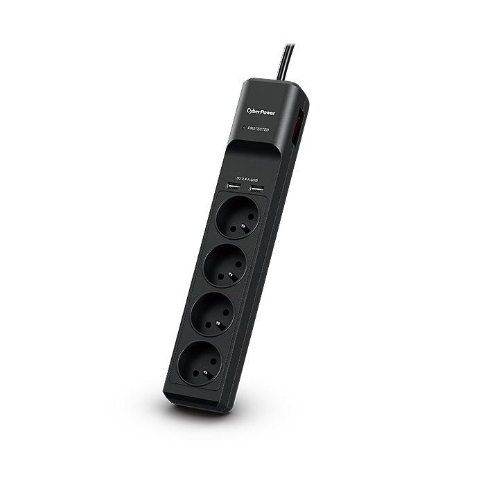 CyberPower Tracer III P0420SUD0-FR limitador de tensión Negro 4…
