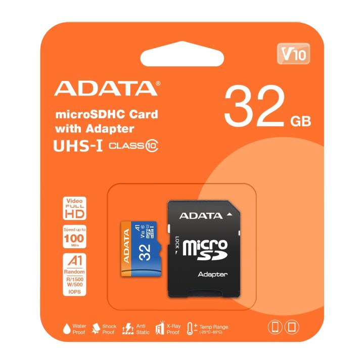 ADATA 32GB, microSDHC, Classe 10 UHS-I Classe 10