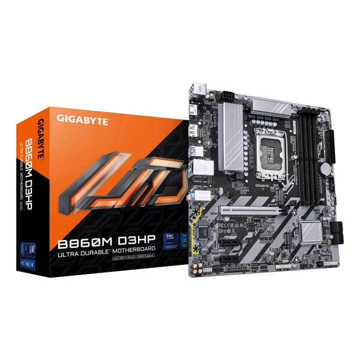 GIGABYTE B860M D3HP Motherboard - CPUs Intel Core Ultra, VRM de…