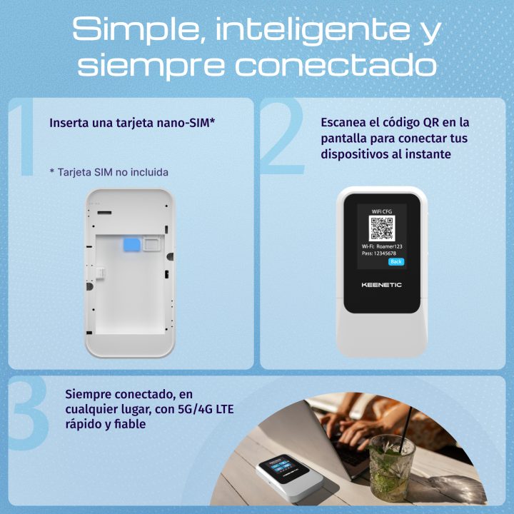 Keenetic Roamer 5G (KN-5210) Ponto de acesso móvel 5G com Wi-Fi 6