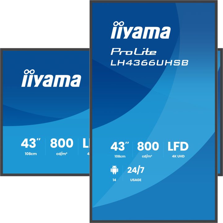 iiyama LH4366UHSB-B1AG pantalla de señalización Pantalla plana para…