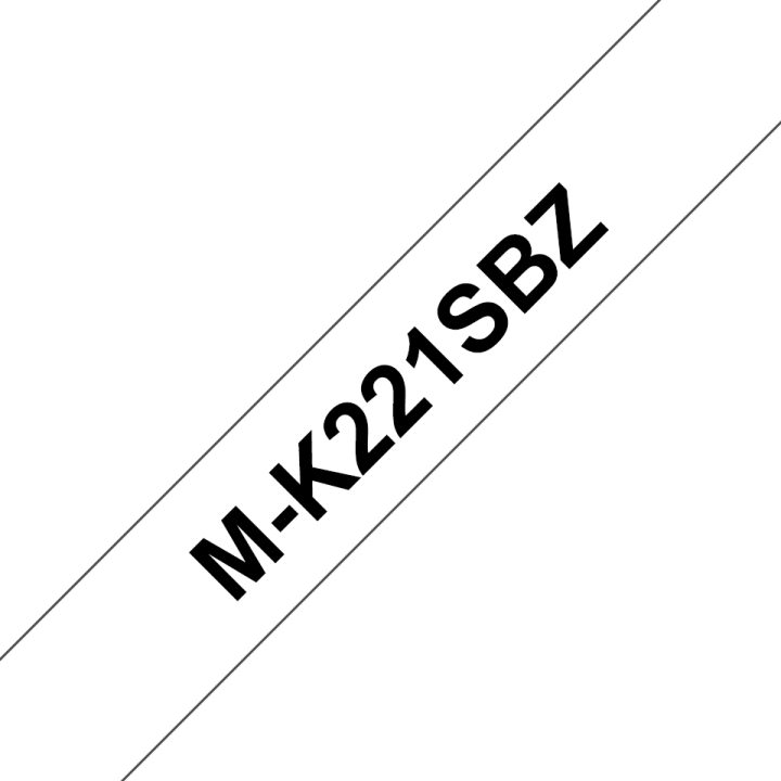 Brother M-K221SBZ fita para impressora de etiquetas Preto sobre branco