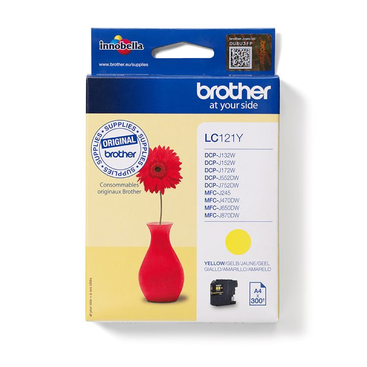 Brother LC-121Y cartucho de tinta 1 pieza(s) Original Amarillo