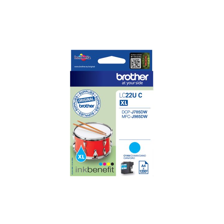 Brother LC22UC ink cartridge 1 piece(s) Original High yield (XL) Cyan