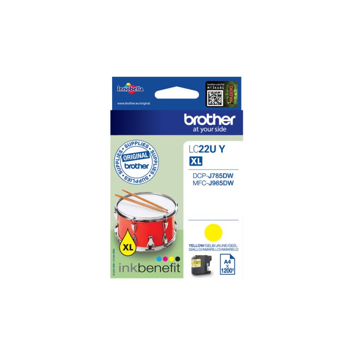 Brother LC22UY Ink Cartridge 1 piece(s) Original High Yield (XL)…