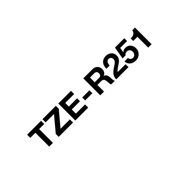 Brother TZE-R251 Label Printer Tape Black on White