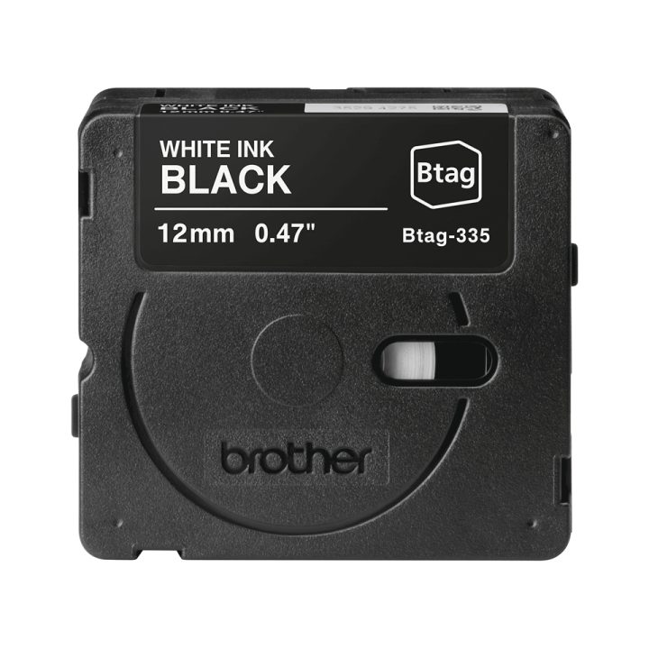 Brother BTAG-335 Label Printer Tape White on Black