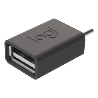 Logitech 956-000005 USB-C to USB-A Gender Changer Graphite