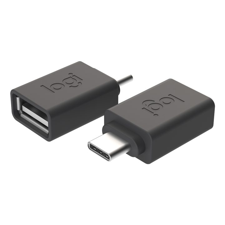 Logitech 956-000005 cambiador de género para cable USB C USB A Grafito