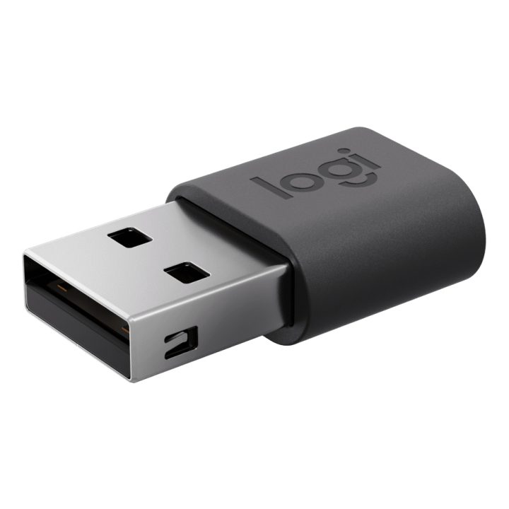 Logitech 956-000169 USB-C to USB-A Gender Changer Graphite
