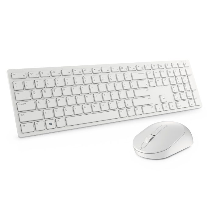 DELL Pro Keyboard and Mouse - KM5221W - Spanish (QWERTY) - White