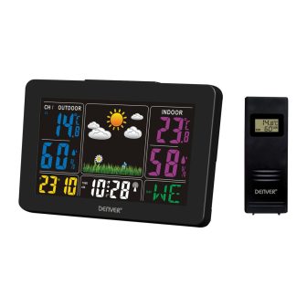 Denver WS-540BLACK Digital Weather Station Black AC/Battery