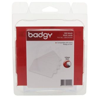 Pack 100 cartões PVC Badgy CBGC0030W