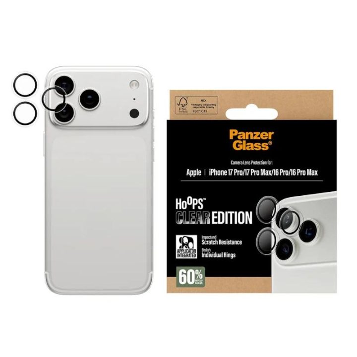 PanzerGlass ® Hoops® Protetor de Lente da Câmera Transparente iPhone…