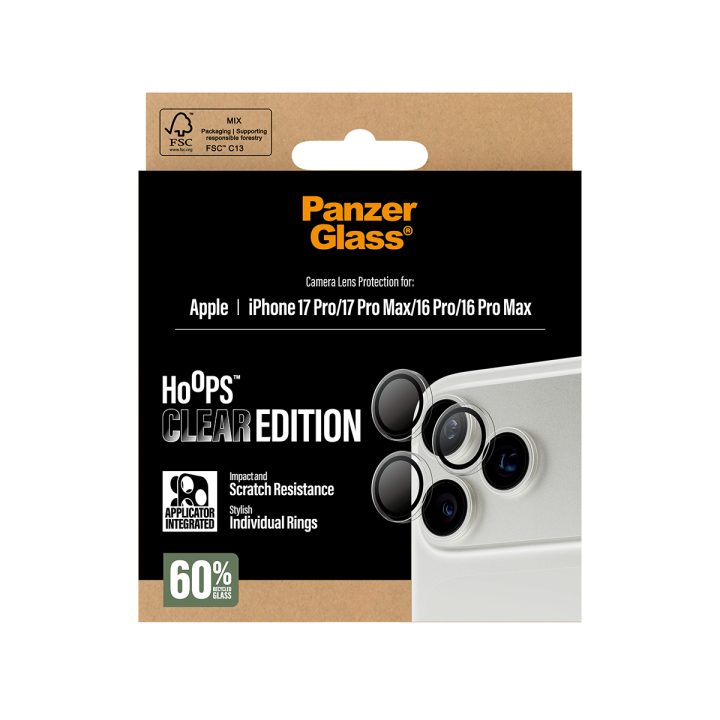 PanzerGlass ® Hoops® Protetor de Lente da Câmera Transparente iPhone…