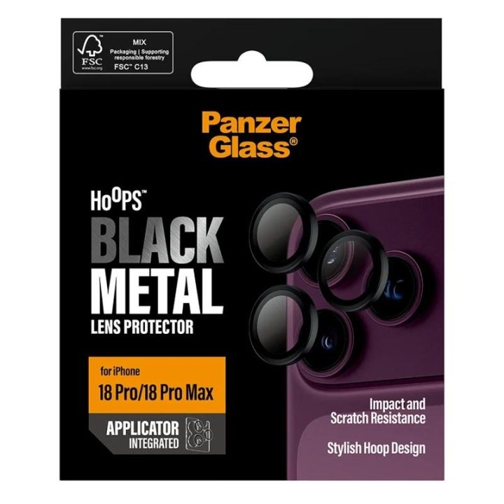 PanzerGlass ® Hoops® Camera Lens Protector Black iPhone 18 Pro | 18…