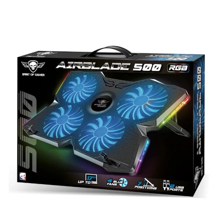 Spirit of Gamer Airblade 500 Laptop Cooler 10-17" (SOG-VE500RGB)