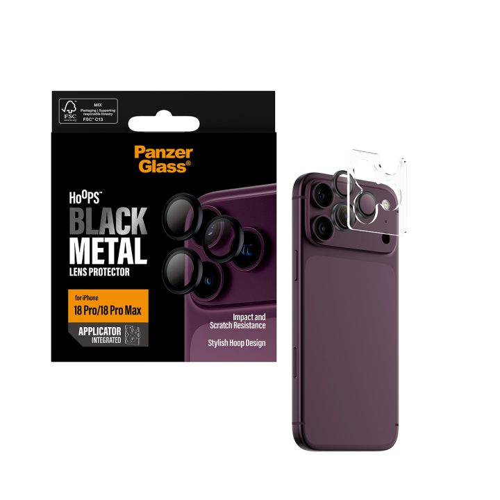 PanzerGlass ® Hoops® Camera Lens Protector Black iPhone 18 Pro | 18…