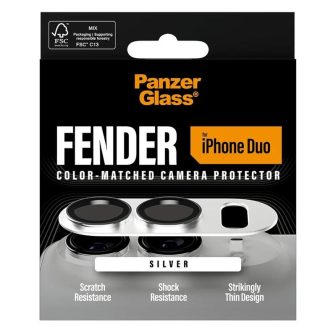 PanzerGlass ® Fender Camera Lens Protector Silver iPhone Duo…