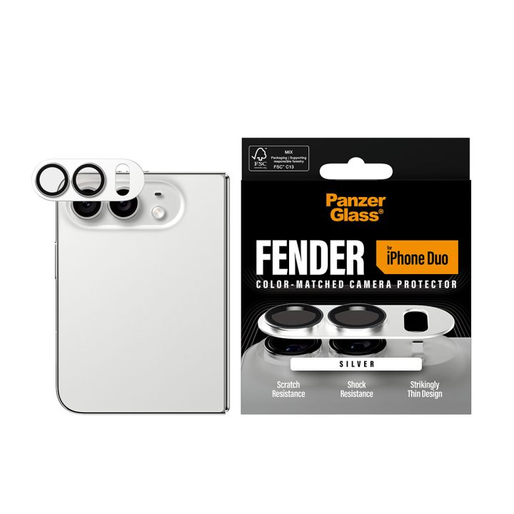 PanzerGlass ® Fender Camera Lens Protector Silver iPhone Duo…