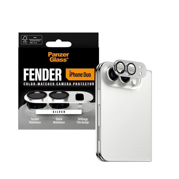 PanzerGlass ® Fender Camera Lens Protector Silver iPhone Duo Protetor…
