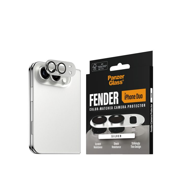 PanzerGlass ® Fender Camera Lens Protector Silver iPhone Duo Protetor…