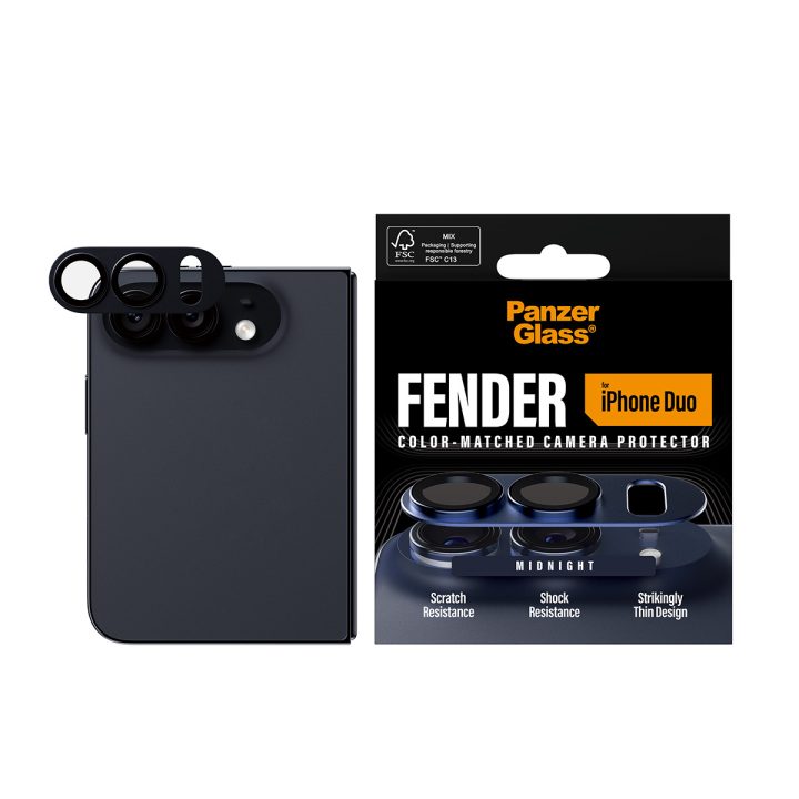 PanzerGlass ® Fender Camera Lens Protector Midnight iPhone Duo…