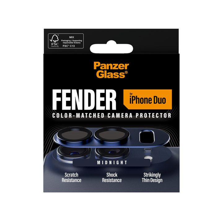 PanzerGlass ® Fender Camera Lens Protector Midnight iPhone Duo…