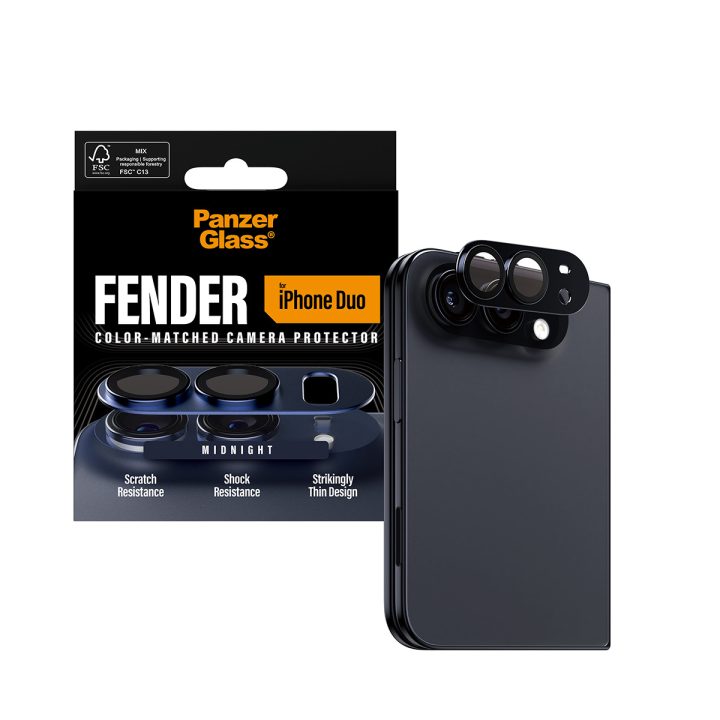 PanzerGlass ® Fender Camera Lens Protector Midnight iPhone Duo…